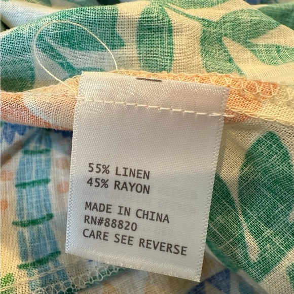 C&C California Smocked Waist Citrus Palm Tree Orange Tropical Skirt NEW Size XL - Picture 11 of 15